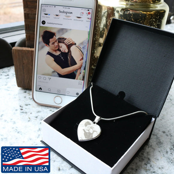 Custom Photo Etched Necklace