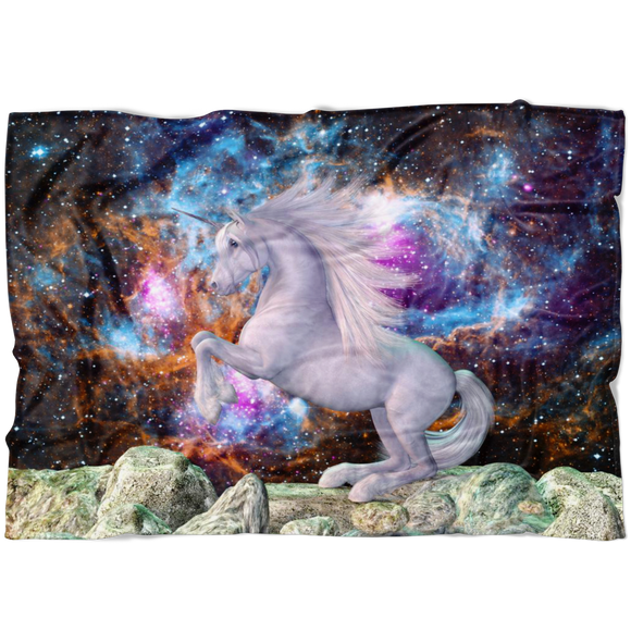 Unicorn Starry Sky Fleece Blanket