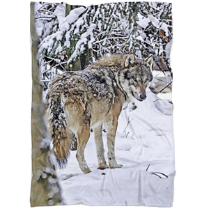 Winter Wolf Fleece Blanket