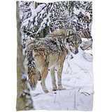 Winter Wolf Fleece Blanket